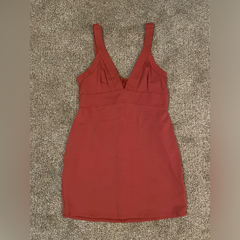 Coral mini dress